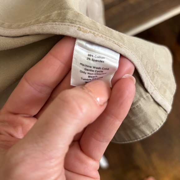 Talbots Womens Khaki Blazer Size 14P Ruffle 3/4 Sleeves Stretch  Spring Pockets‎ - Picture 9 of 9